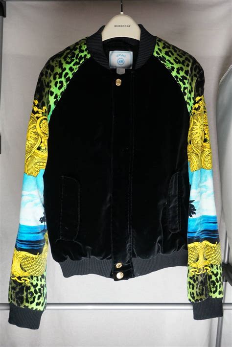 versace x h m bomber jacket for sale|Versace Bomber Jackets for Men .